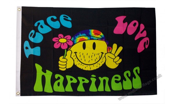Peace, Love and Happiness Flag